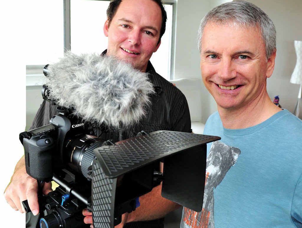 IMPROVED: Cameraman Chris Peckham (left) with mentor Peter Chenoweth. IMPROVED: Cameraman Chris Peckham (left) with mentor Peter Chenoweth.